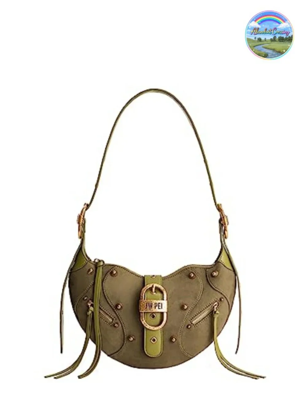 Vegan Leather Hobo Shoulder Bag with Adjustable Strap